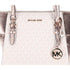 Michael Kors Charlotte Large Signature Logo Metallic Top Zip Tote Bag Rose Gold Michael Kors Handbags